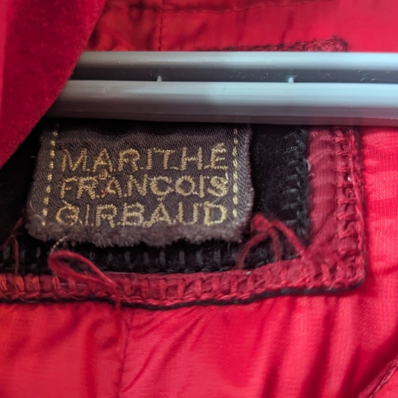 Marithé + Francois Gerbaud Deep Red Down Filled Winter Parka Jacket Size INT 44 - Picture 3 of 4